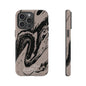 Taupe and Black Marble iPhone Case