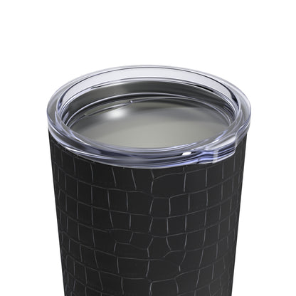 Black Crocodile Print Tumbler 10oz