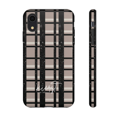 Elevated Neutrals Plaid iPhone Case | Classic Pattern, Modern Contrast