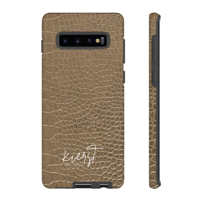 Tan Alligator Print Samsung Galaxy Phone Case | Subtle Statement, Everyday Style