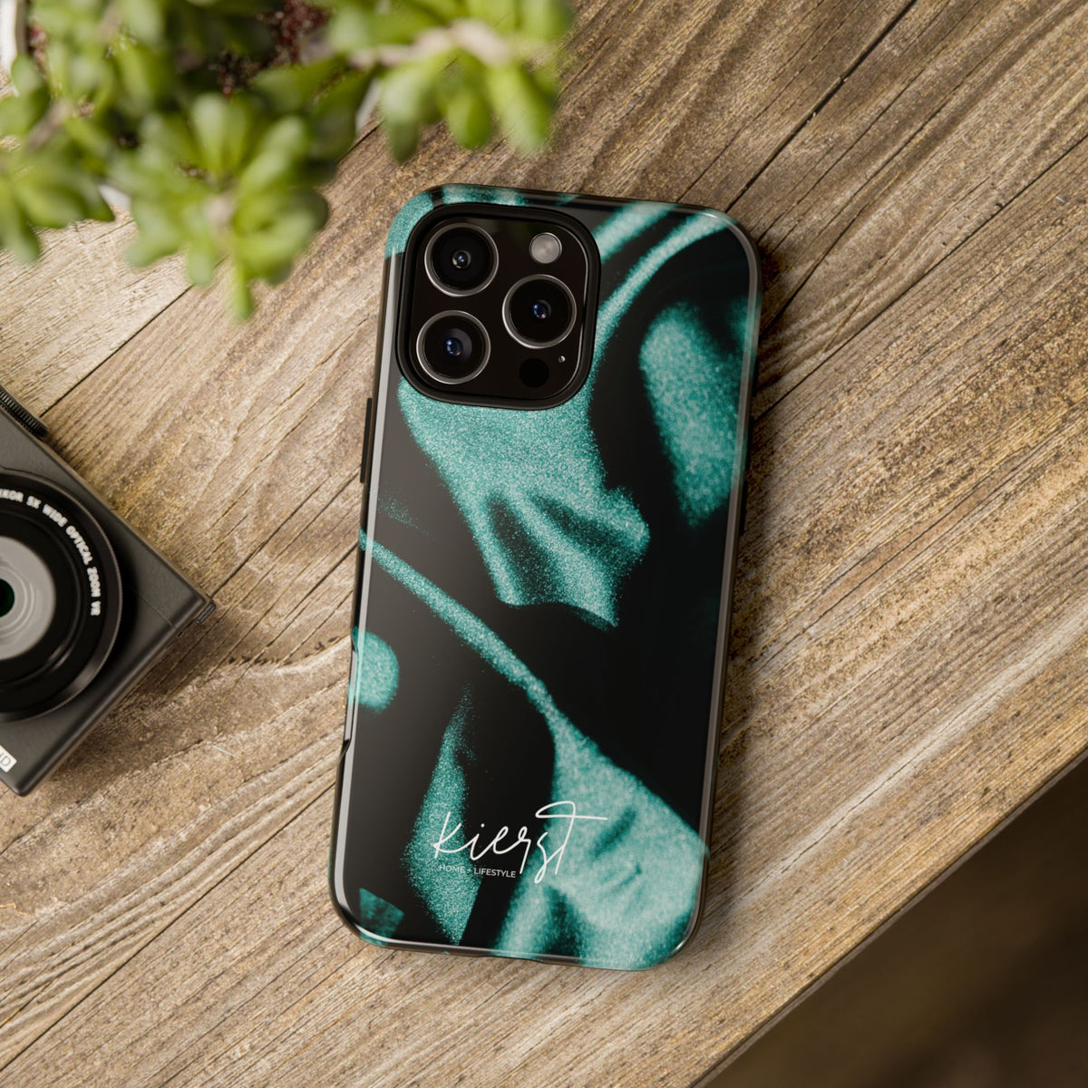 Emerald Silk Print iPhone Case