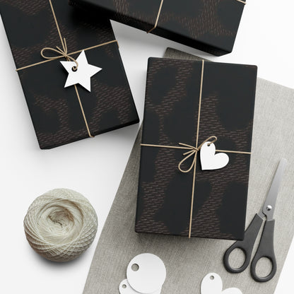 Black Leopard Gift Wrapping Paper