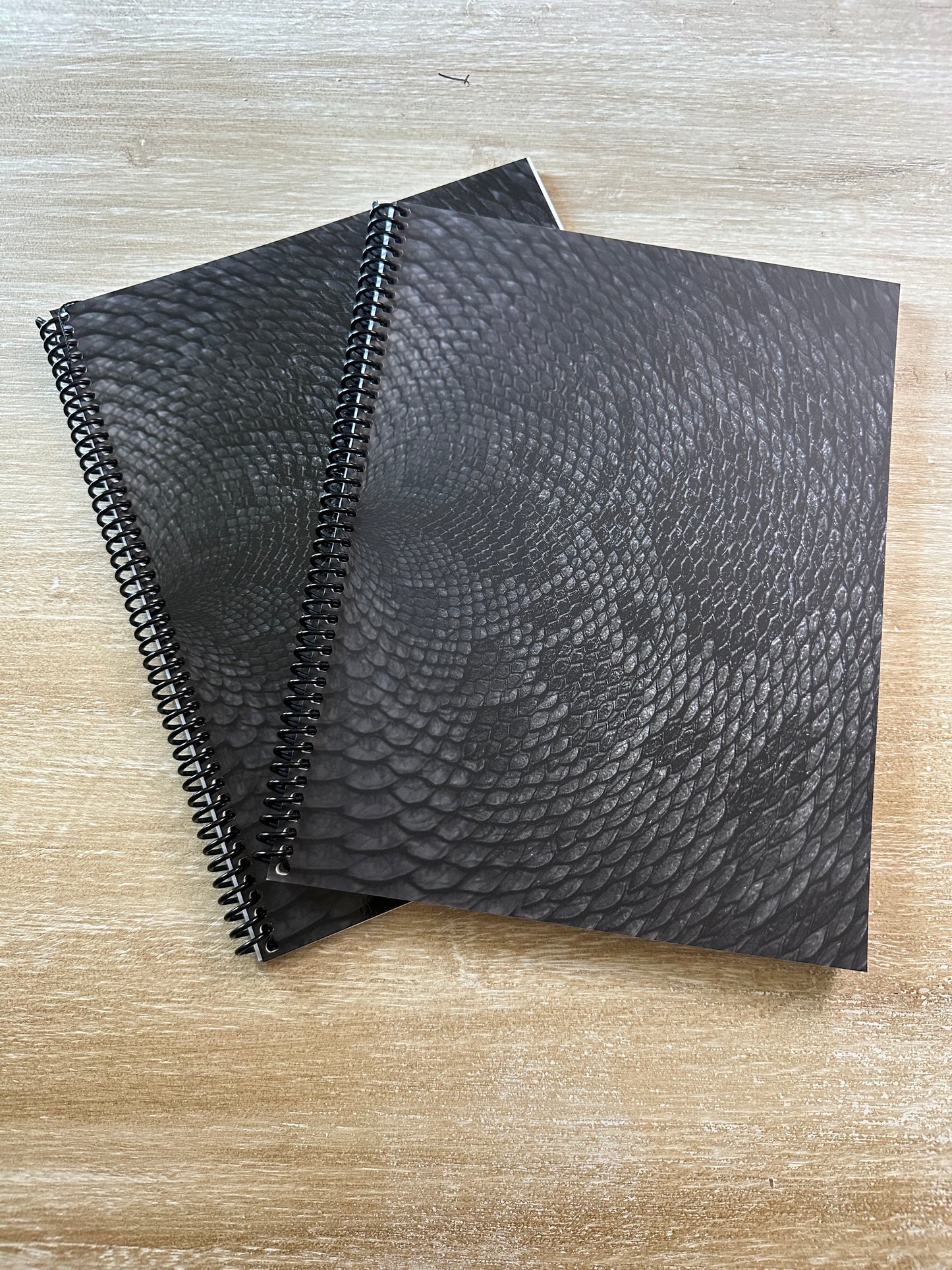 Black + Grey Snake Print Notebook