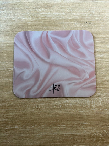 Pink Silk Print Mouse Pad