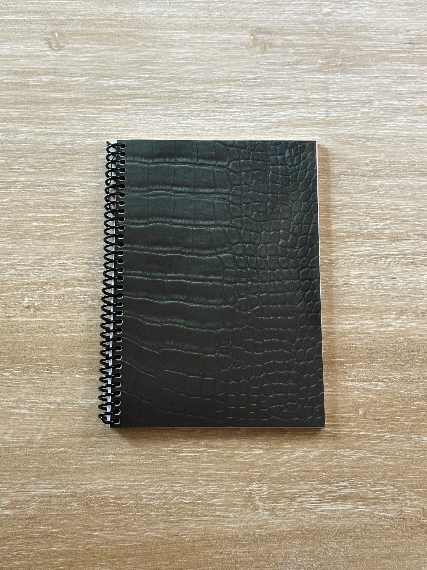 Emerald Crocodile Print Notebook