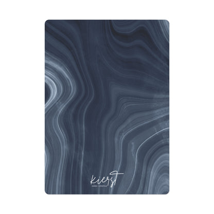 Navy Marble Poker Playing Cards