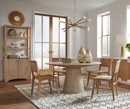 Hamilton Round Dining Table in Cerused Oak