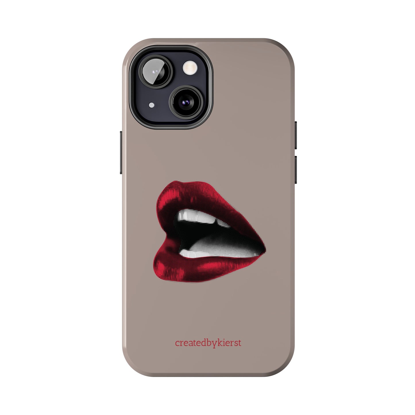 Vintage Newspaper Red Lips iPhone Case