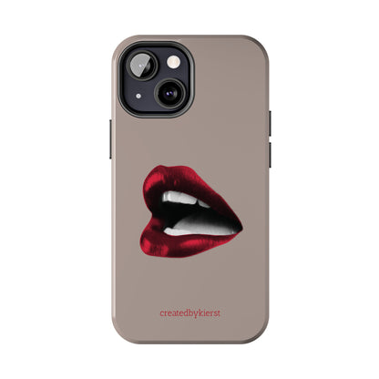 Vintage Newspaper Red Lips iPhone Case