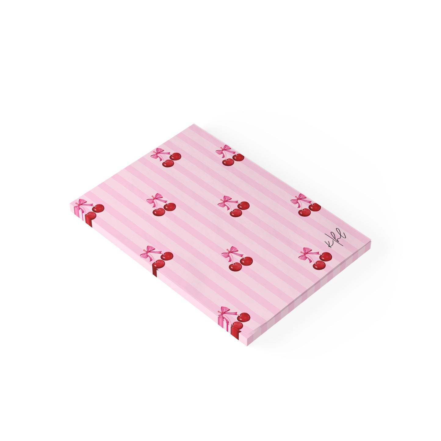 Cherries on Pink Stripes Post-it® Note Pad