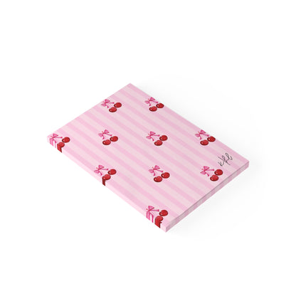 Cherries on Pink Stripes Post-it® Note Pad