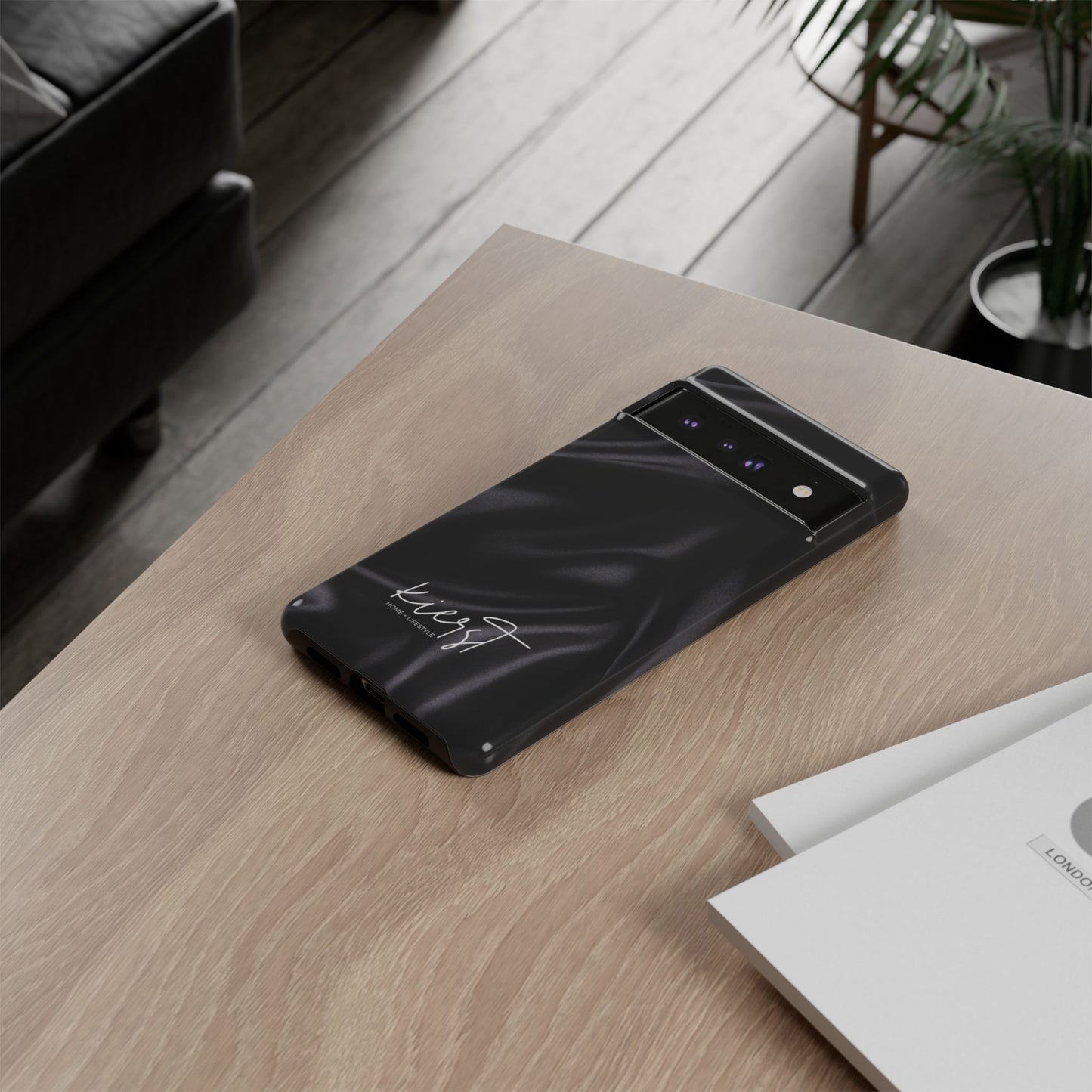 Black Silk Print Google Pixel Phone Case