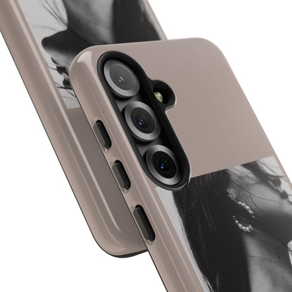 Black & White Fashion Portrait Samsung Galaxy Phone Case