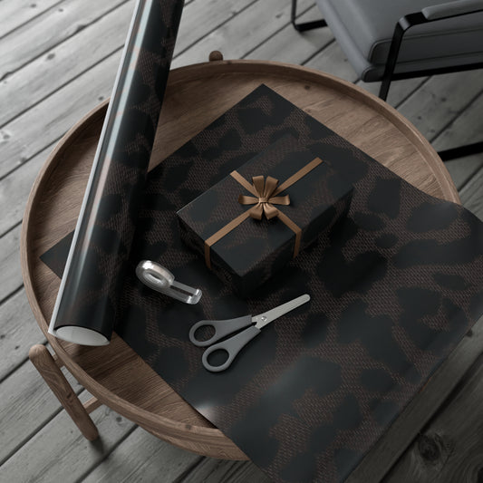 Black Leopard Gift Wrapping Paper