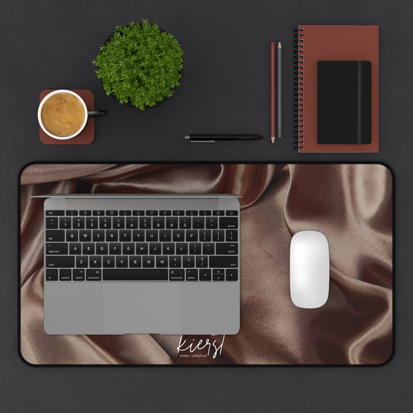 Chocolate Silk Print Desk Mat