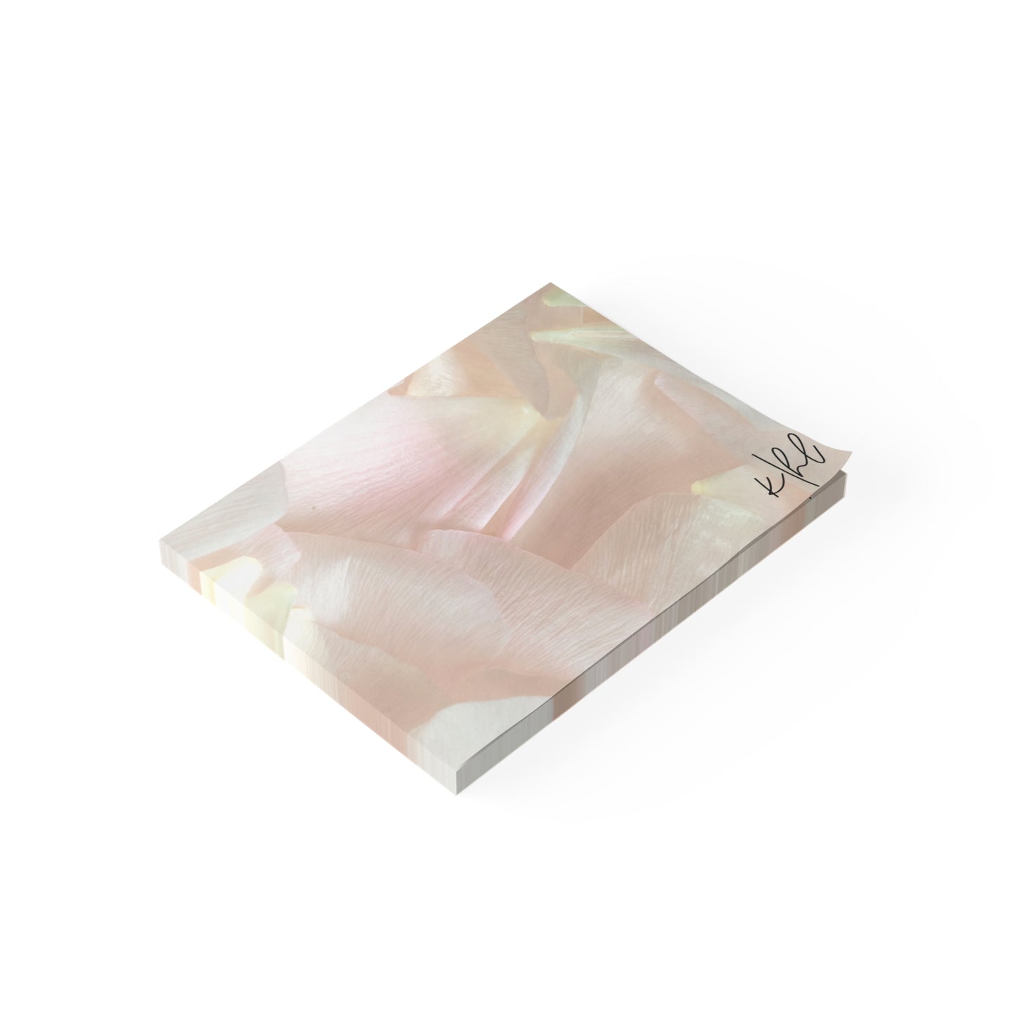 Iridescent Petals Post-it® Note Pad | Soft Pink Floral Sticky Notes for Elegant Everyday Reminders
