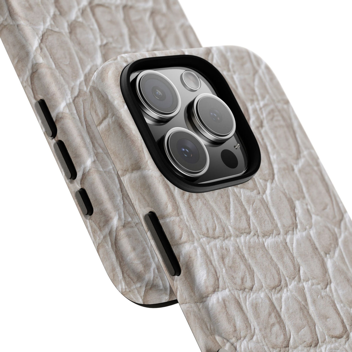 Cream Reptile Print iPhone Case