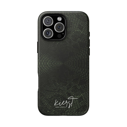 Deep Rich Green Snake Print iPhone Case