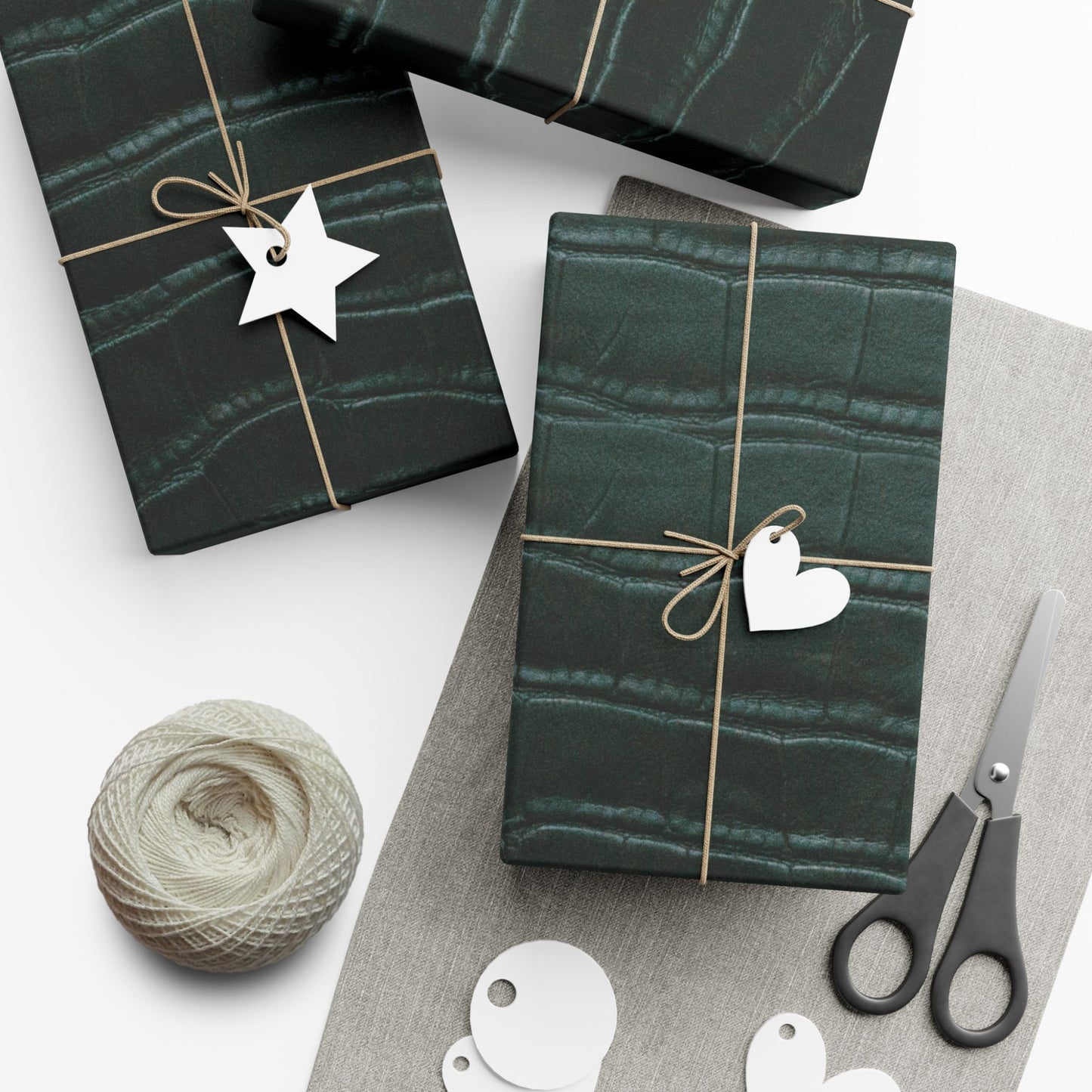 Emerald Crocodile Print Gift Wrapping Paper