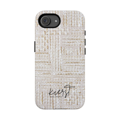 Cream + Gold Tweed Print iPhone Case