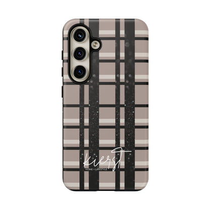 Elevated Neutrals Plaid Samsung Galaxy Case | Structured Style, Soft Edge
