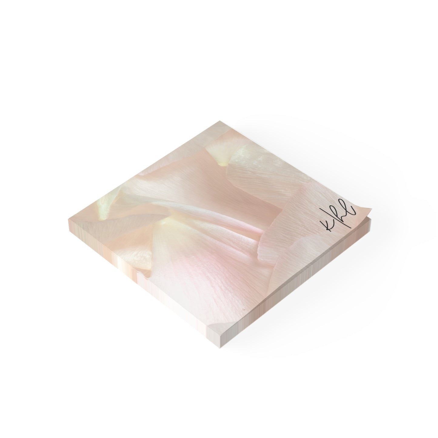 Iridescent Petals Post-it® Note Pad | Soft Pink Floral Sticky Notes for Elegant Everyday Reminders