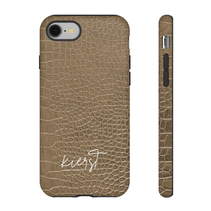 Tan Alligator Print iPhone Case | Elevated texture meets everyday ease