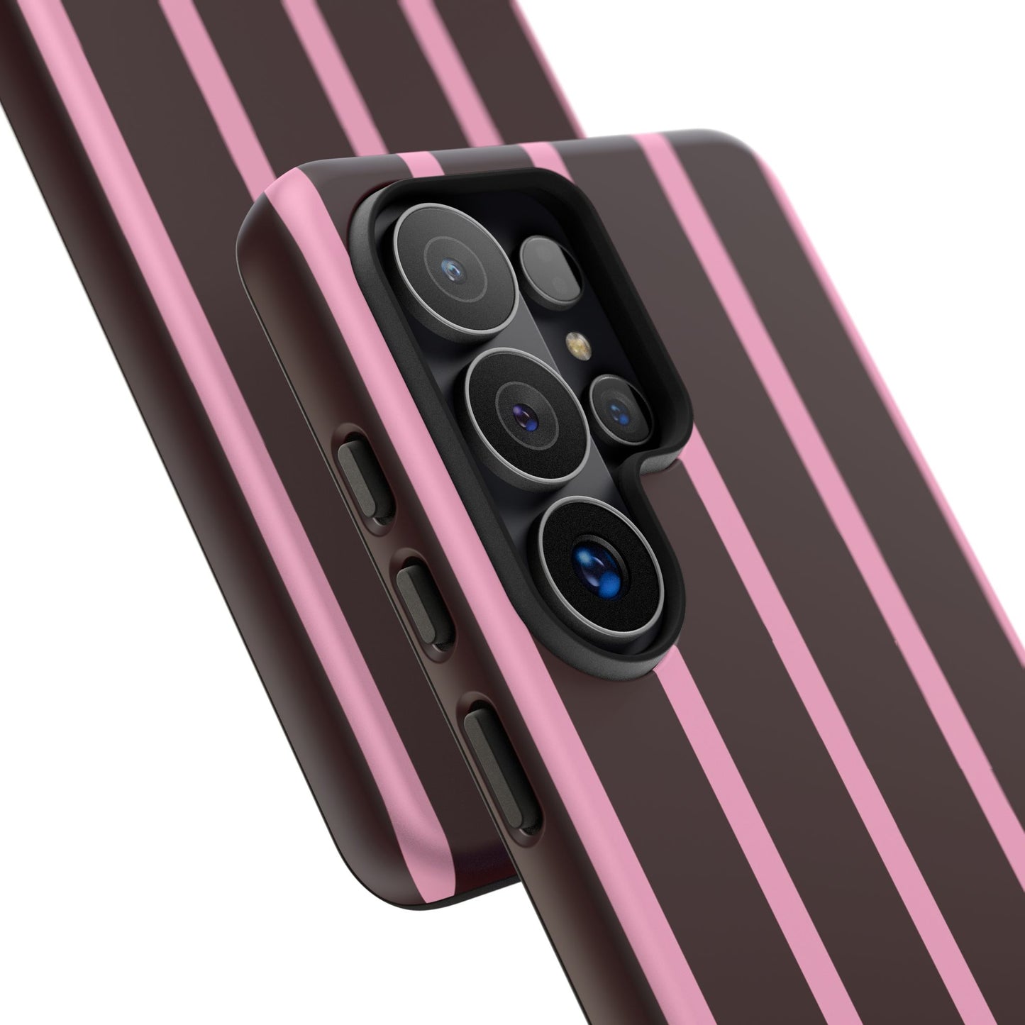 Signature Velvet Noir + Pink Stripes Samsung Galaxy Phone Case