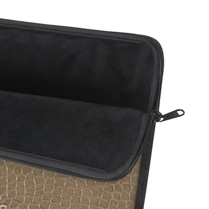 Tan Alligator Laptop Sleeve | Refined Texture Meets Everyday Function