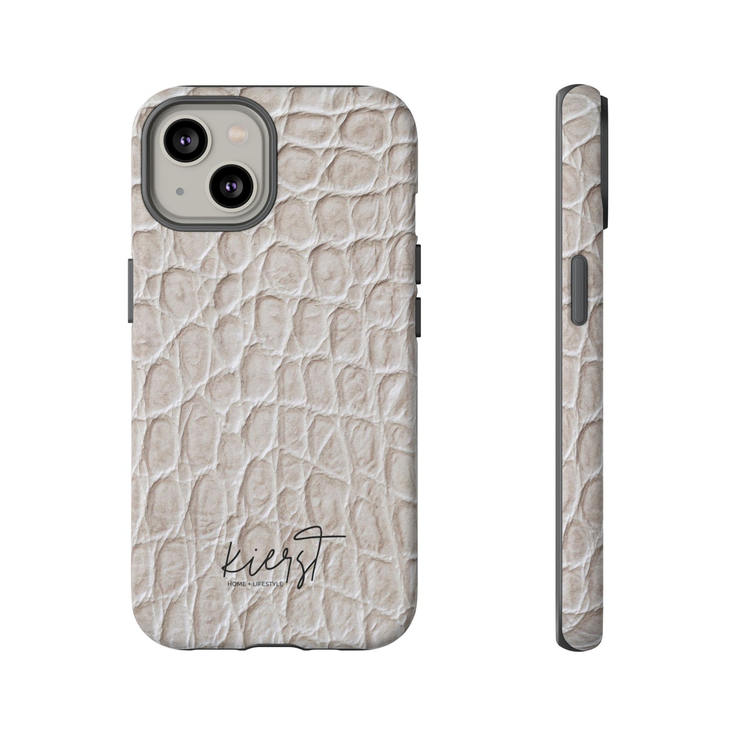 Cream Reptile Print iPhone Case