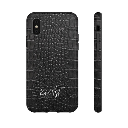 Black Alligator Print iPhone Case