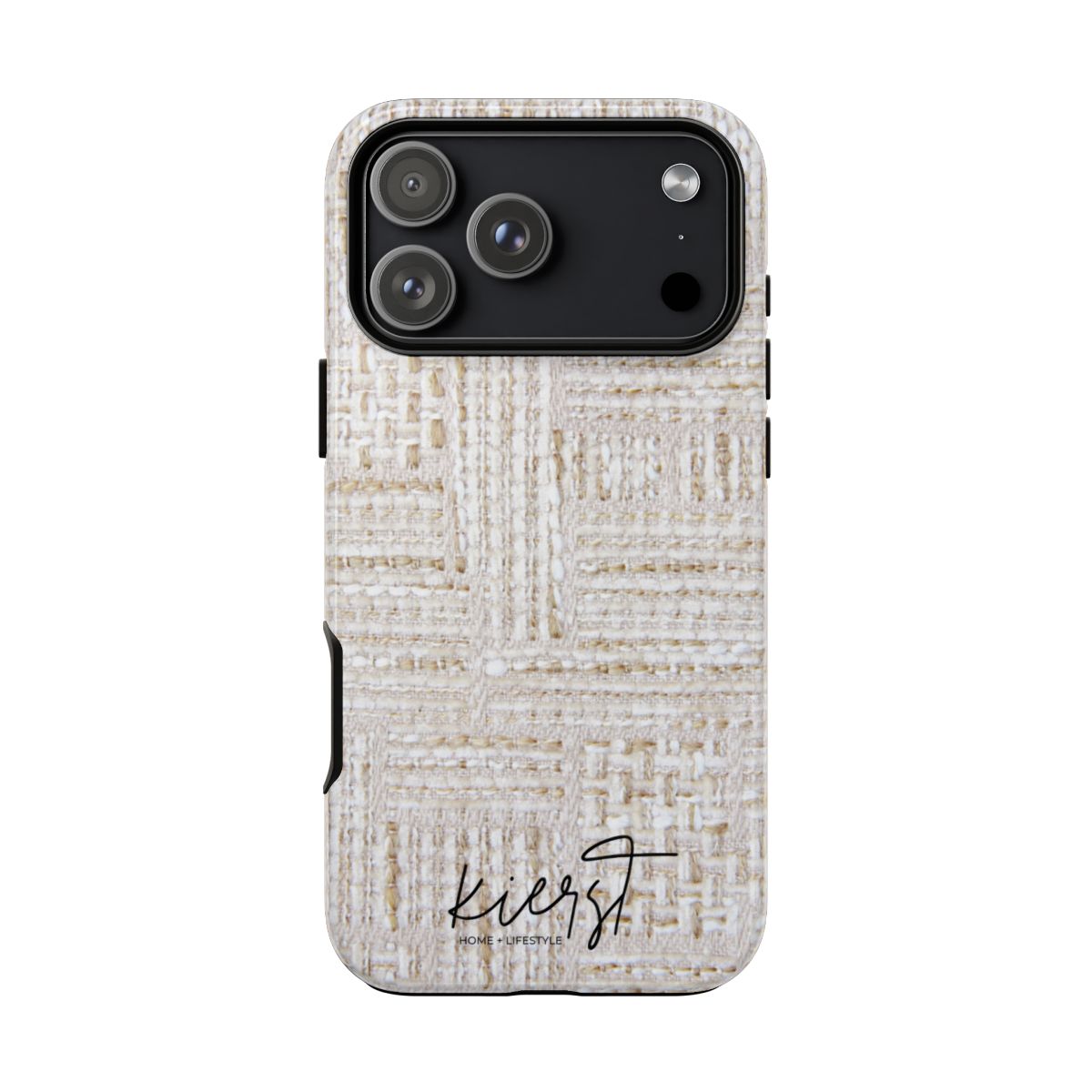 Cream + Gold Tweed Print iPhone Case