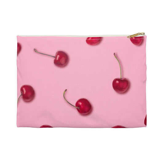 Cherries Accessory Pouch – Limited Edition Pop Cherry Print on Vibrant Pink