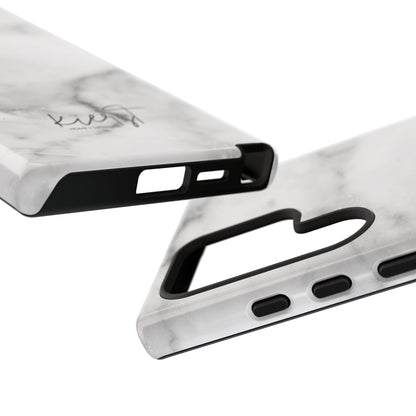 Lived-In White and Grey Marble Samsung Galaxy Case | Soft Strength, Redefined
