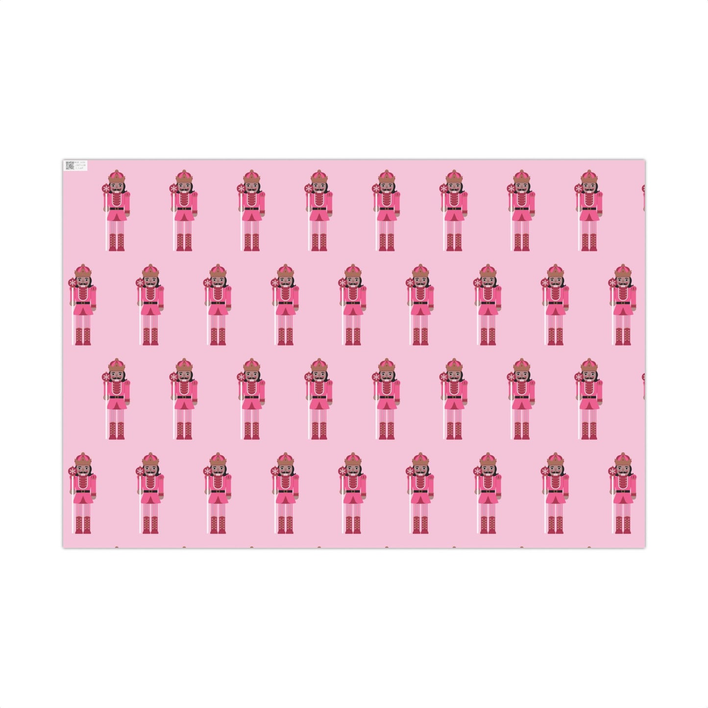 Tan Nutcracker on Pink Wrapping paper