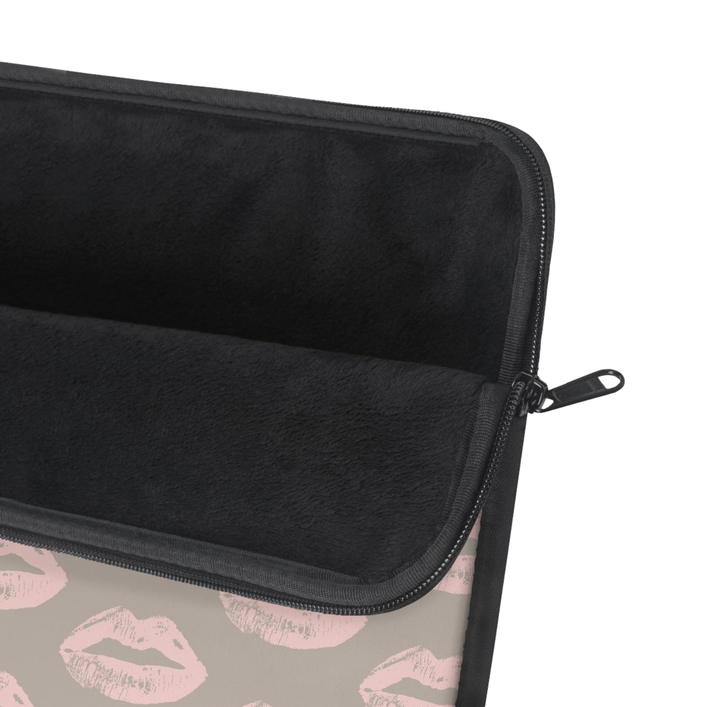 Pillow Talk-Inspired Lips on Oat Laptop Sleeve | Flirty Neutrals for Everyday Glam