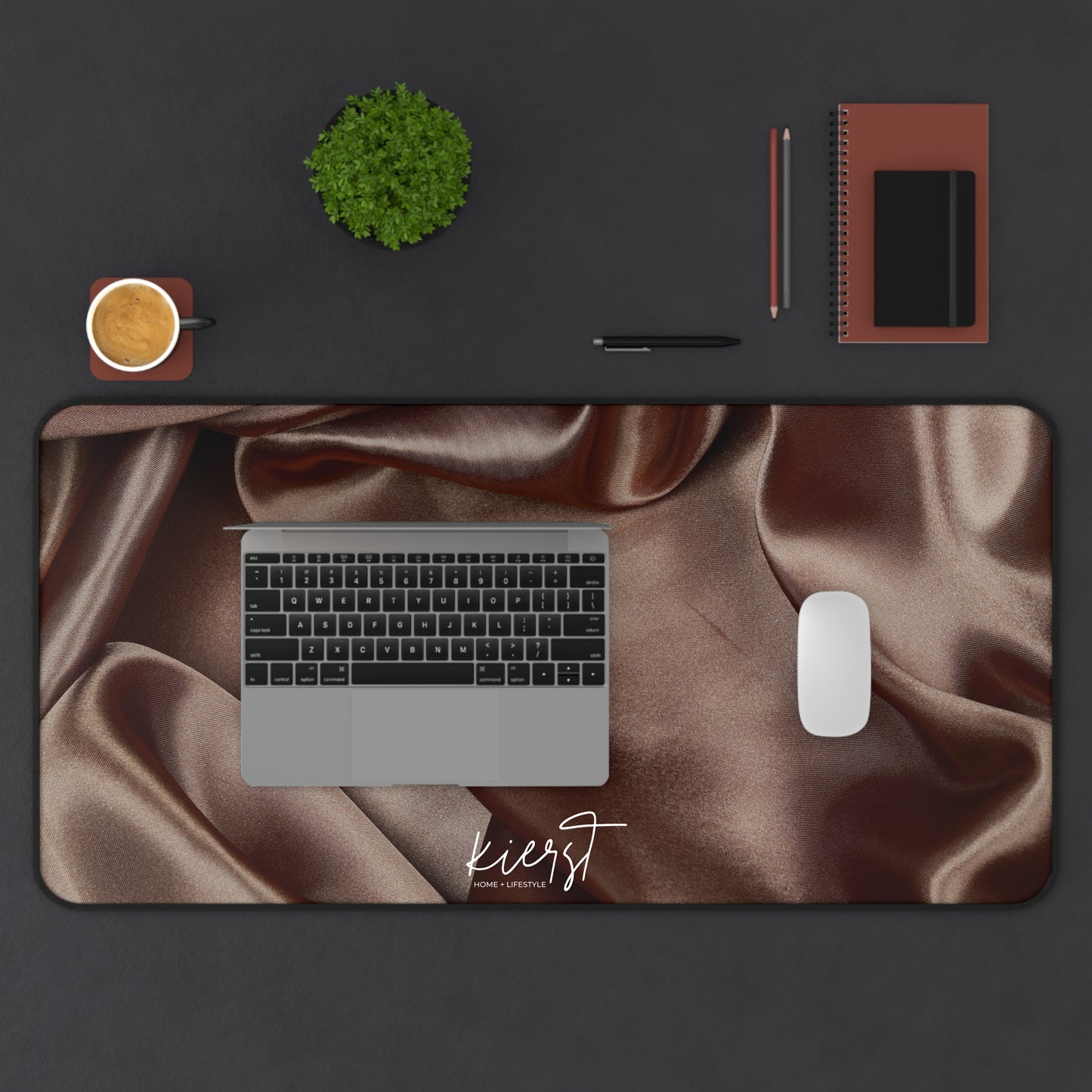 Chocolate Silk Print Desk Mat