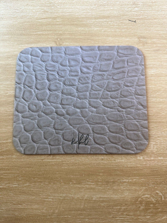 Cream Reptile Print Mouse Pad