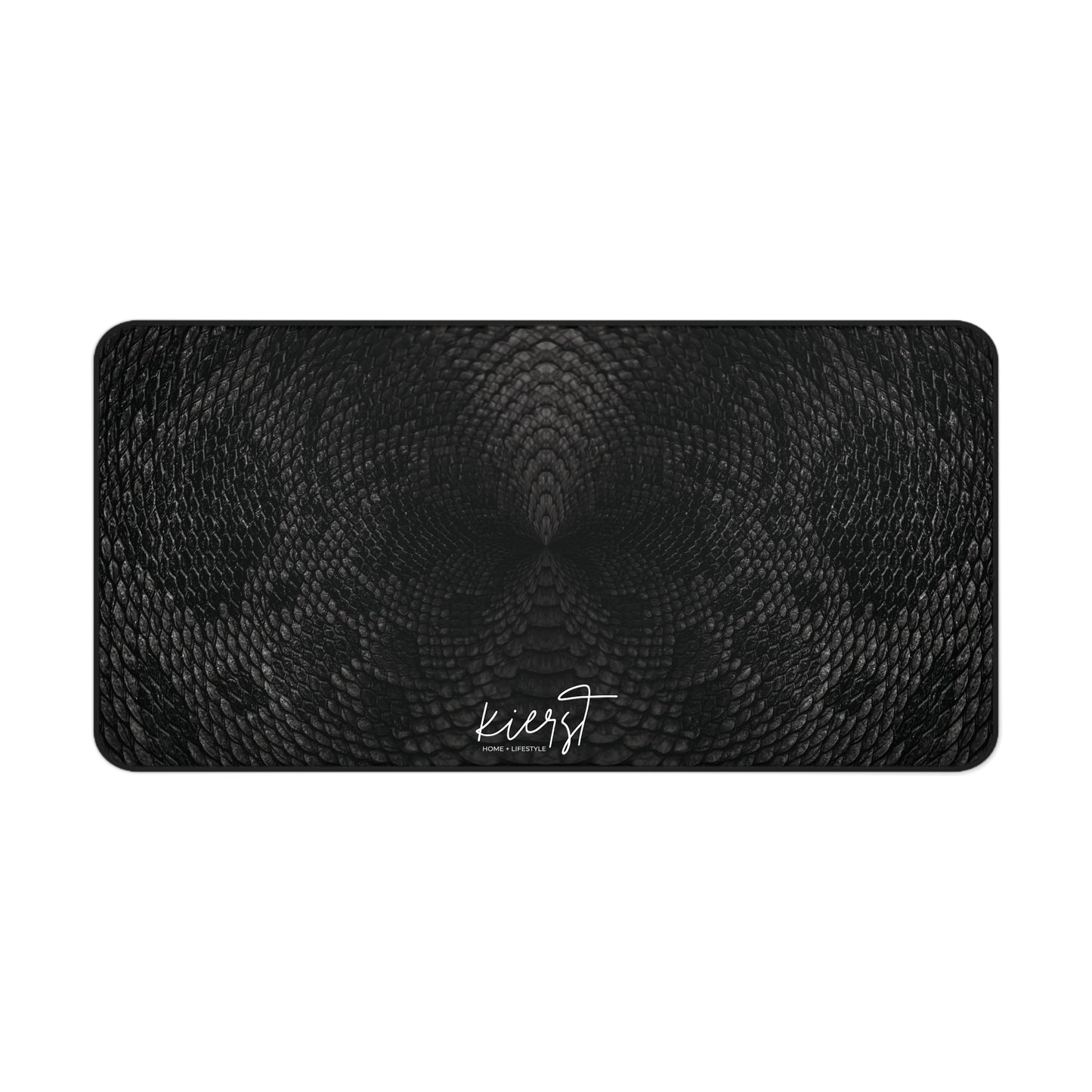 Black + Grey Snake Print Desk Mat