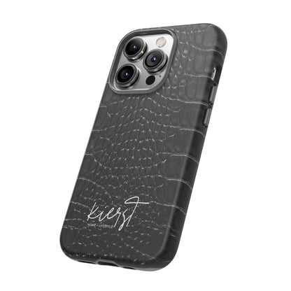 Black Alligator Print iPhone Case | Minimalist Edge Meets Everyday Function