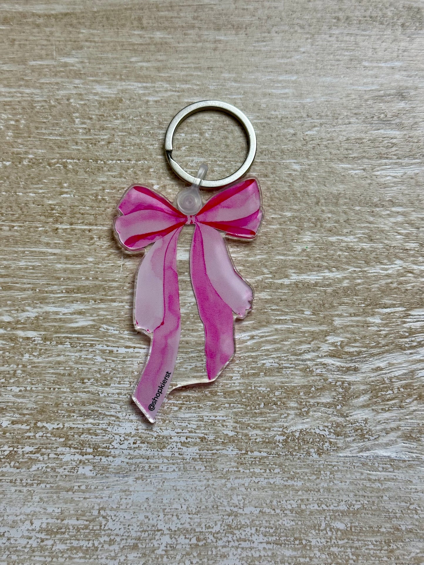 Pink Bow Ornament + Keychain