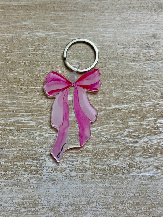 Pink Bow Ornament + Keychain