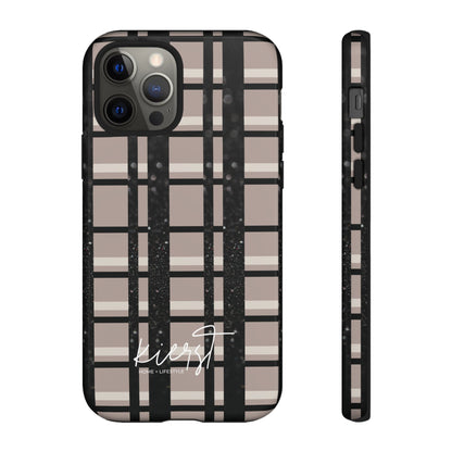Elevated Neutrals Plaid iPhone Case | Classic Pattern, Modern Contrast
