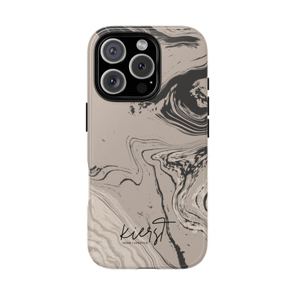 Cream, Grey, and Taupe Marble iPhone Case | A Bold Neutral Grounded in Softness