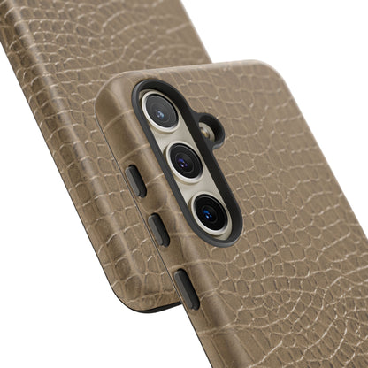 Tan Alligator Print Samsung Galaxy Phone Case | Subtle Statement, Everyday Style