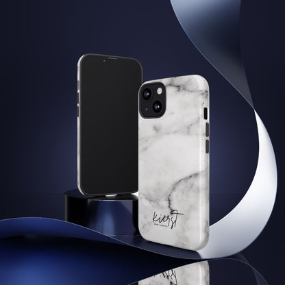 Lived-In White and Grey Marble iPhone Case | Curated Calm, Captured in Marble