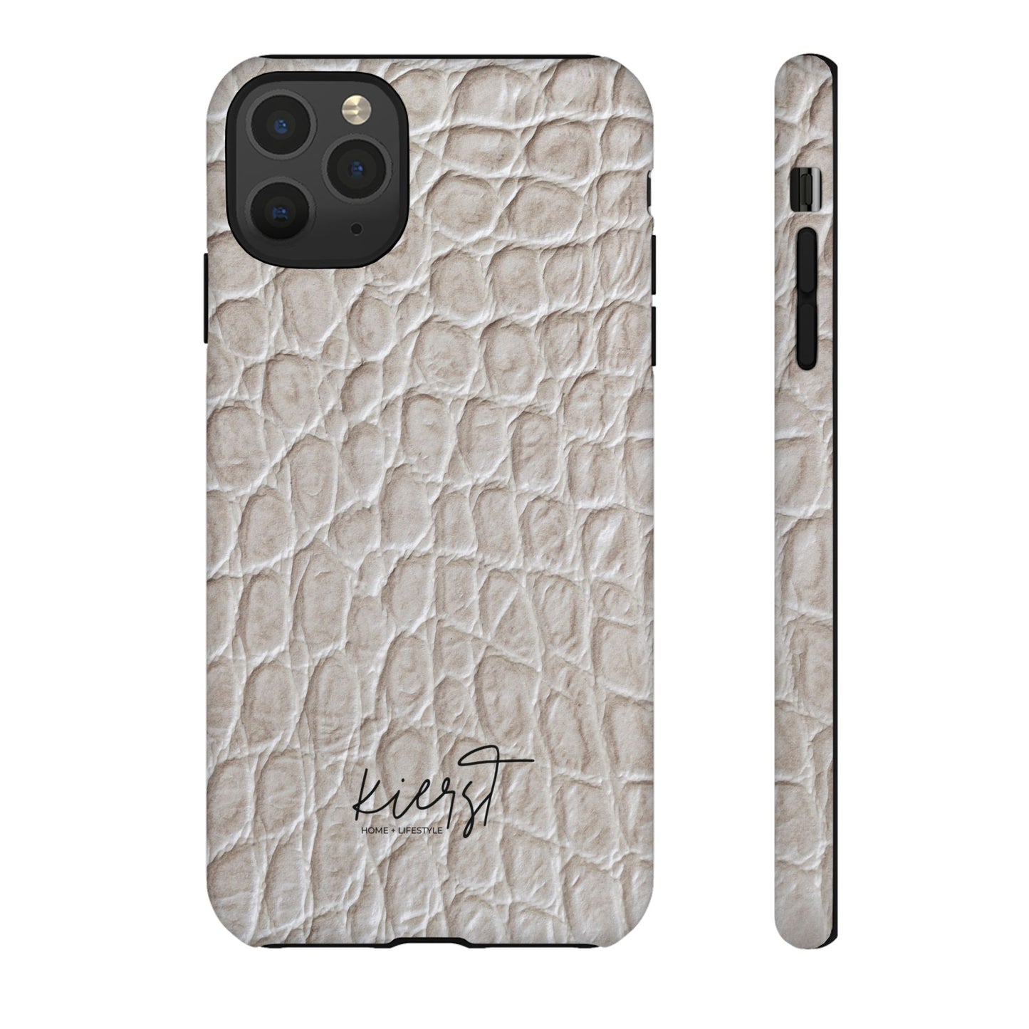 Cream Reptile Print iPhone Case