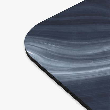 Navy Marble Mouse Pad