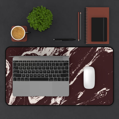 Cream Marble on Signature Velvet Noir Desk Mat