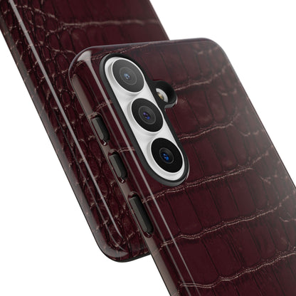 Signature Velvet Noir Crocodile Print Samsung Galaxy Phone Case